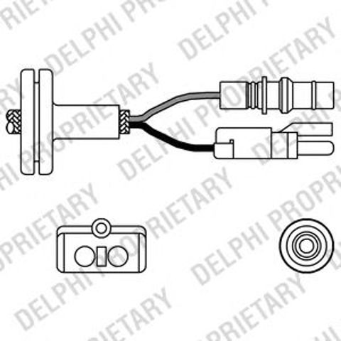 Лямбда зонд, датчик кисню ES1025812B1 DELPHI