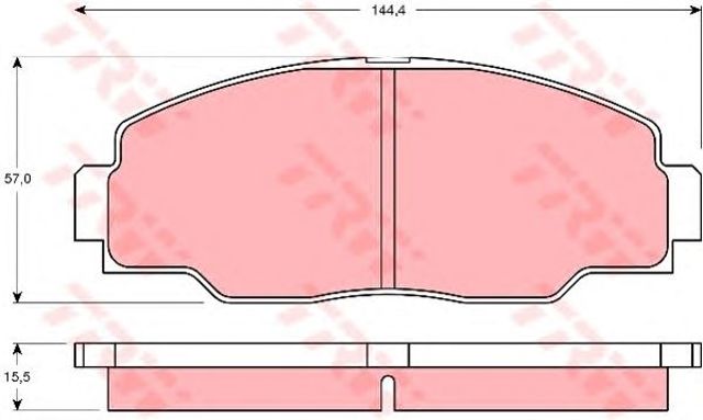 Колодки передні GDB1042 TRW