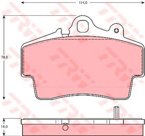 Гальмівні колодки GDB1394 TRW