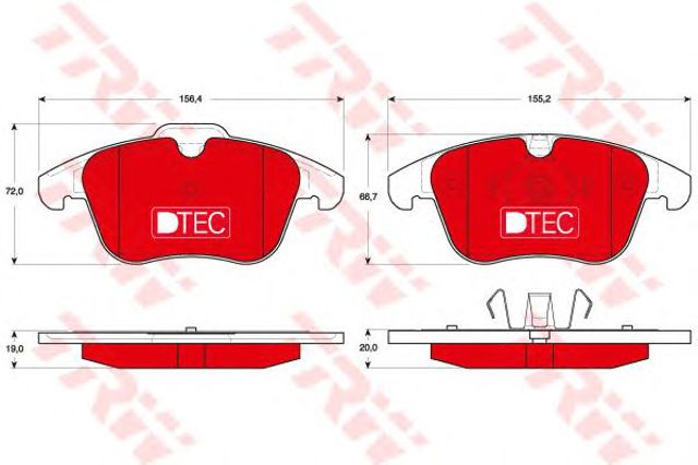 Гальмівні колодки GDB1683DTE TRW