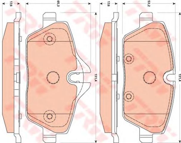 Колодки гальмівні дискові комплект GDB1870 TRW