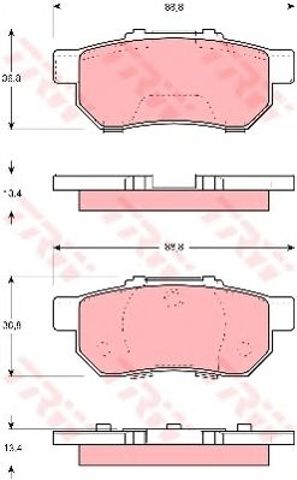 Задні колодки GDB3113 TRW