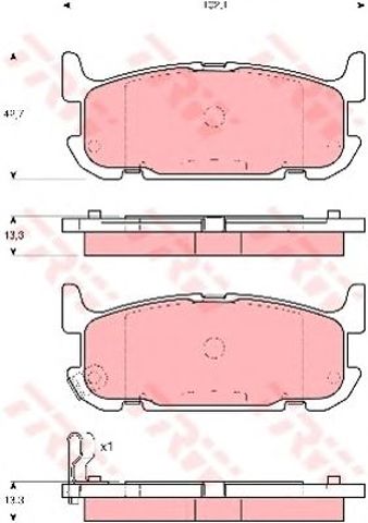 Колодки на гальмо задній дисковий GDB3318 TRW