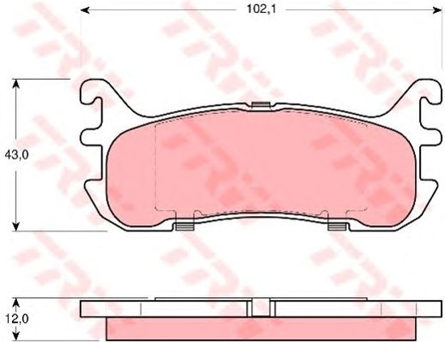 Задні колодки GDB3319 TRW