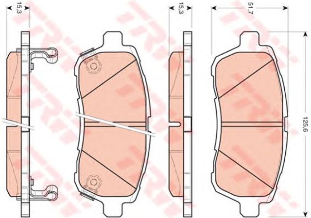Колодки гальмівні дискові комплект GDB3437 TRW