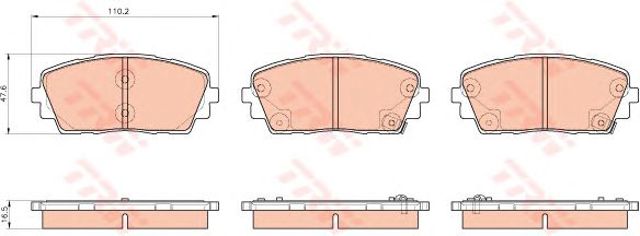 Колодки передні GDB3535 TRW