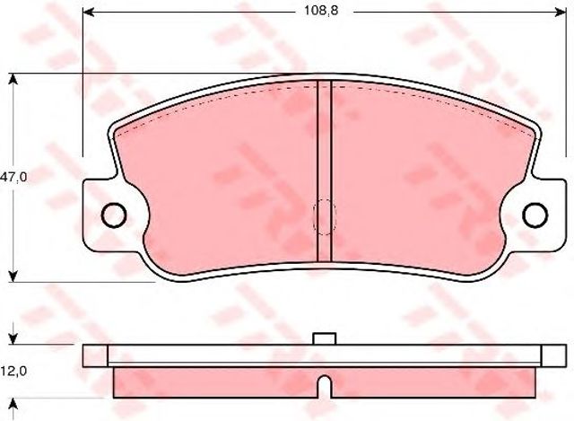 Задні колодки GDB360 TRW
