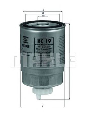 Фільтр палива KC19 MAHLE