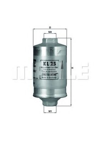Фільтр паливний KL25 MAHLE