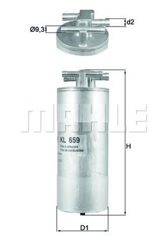 Фільтр тонкого очищення палива KL659 MAHLE