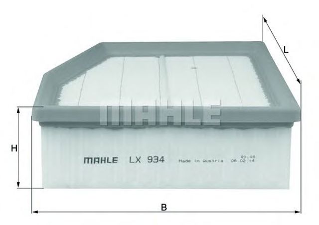 Елемент повітряного фільтра LX934 MAHLE