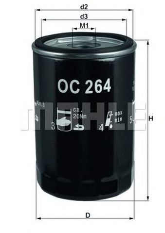 Фільтр очищення масла відцентровий OC264 MAHLE