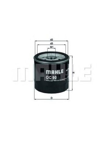 Корпус масляного фільтра OC90OF MAHLE