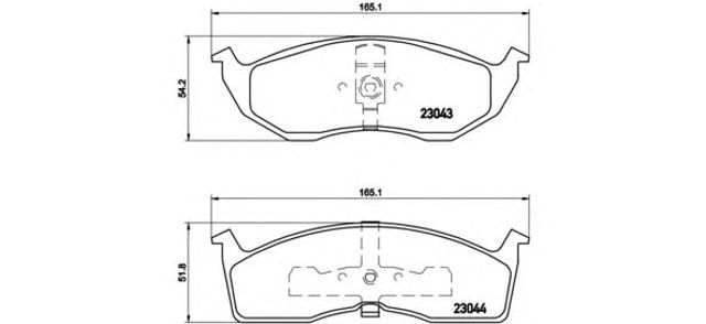 Передні гальмівні колодки P11008 BREMBO