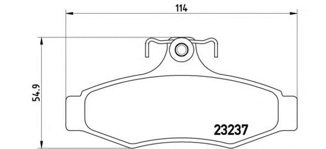 Колодки гальмові задні, дискові P15005 BREMBO