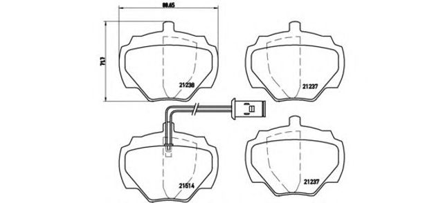 Задні колодки P44003 BREMBO