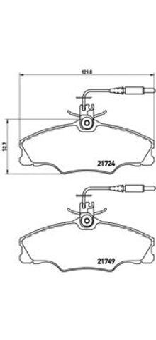 Колодки гальмівні передні, дискові P61056 BREMBO