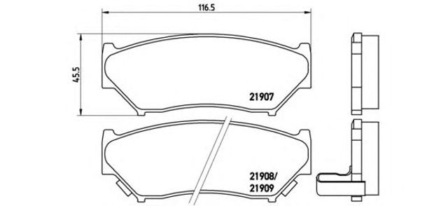 Передні гальмівні колодки P79008 BREMBO