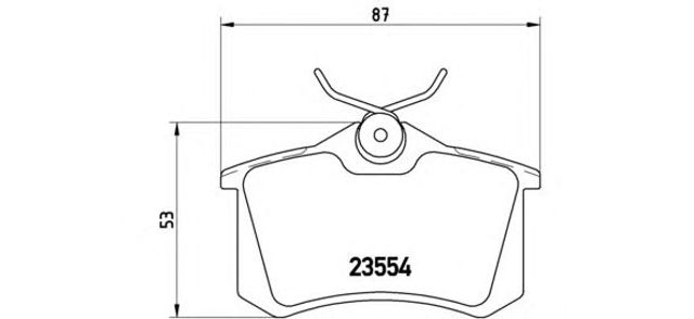 Комплект задніх колодок P85020 BREMBO