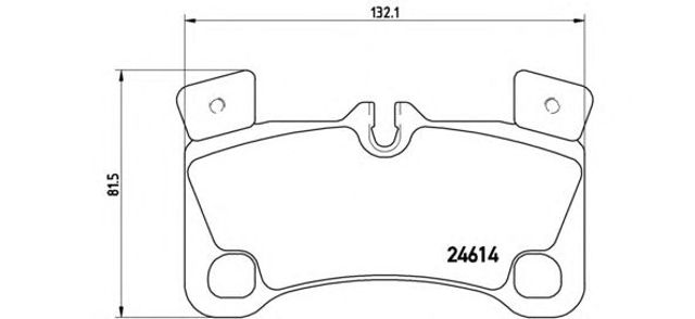 Комплект задніх колодок P85103 BREMBO