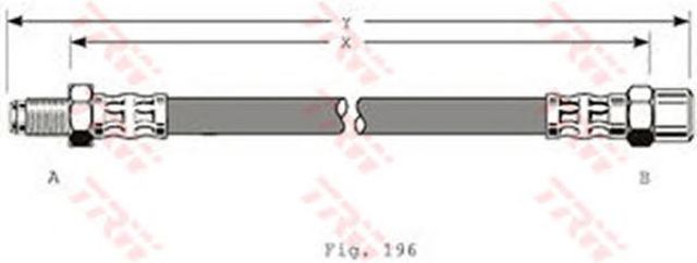 Шланг гальмівний передній PHB352 TRW