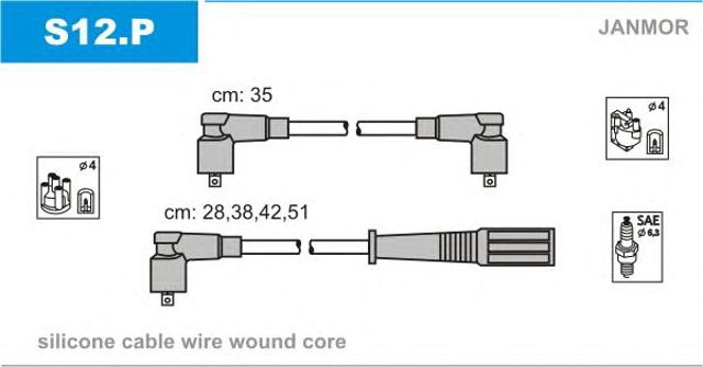 Дріт високовольтний S12P JANMOR