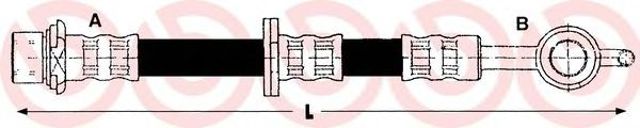 Шланг гальмівний передній T83091 BREMBO