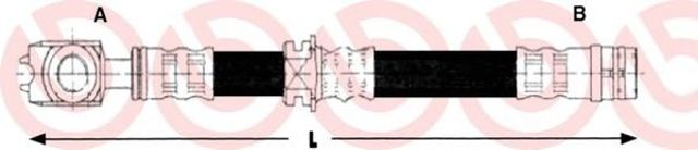Гнучка гальмівна трубка передня T85109 BREMBO