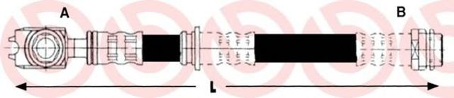 Гнучка гальмівна трубка передня T85113 BREMBO