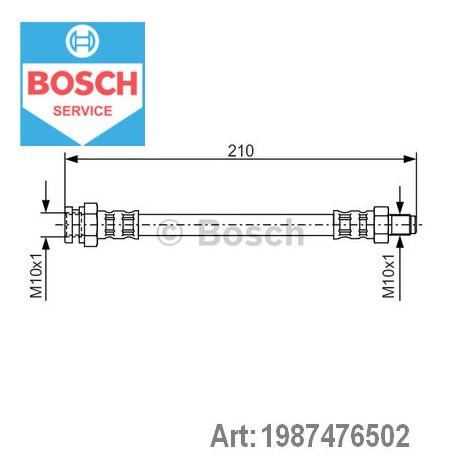 Bosch  hyundai шланг гальмівний задн.  pony -95 1987476502