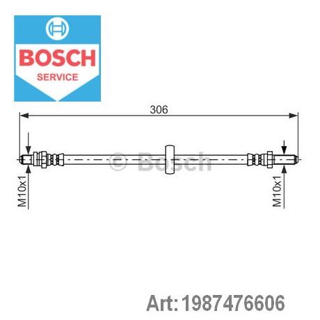 Bosch  ford шланг гальмівний задн. лів. 1,3 escort/orion -90 1987476606