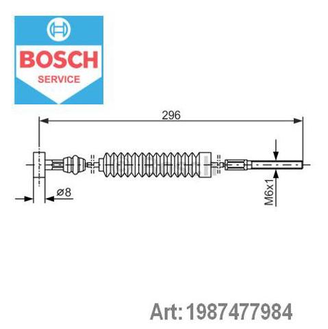 Bosch toyota трос ручн.гальма передн.corolla 97- 1987477984