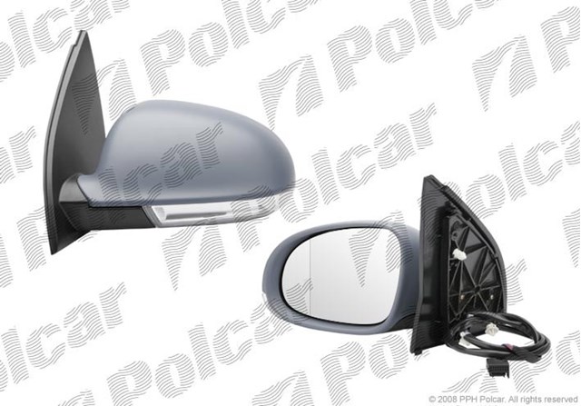 Зеркало внешнее лев volkswagen golf v (1k), 10.03-05.09 9513515M