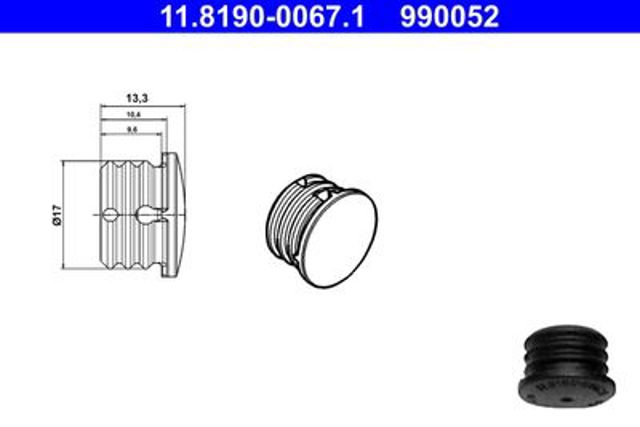 Комплект направляючих гальмівного супорту 11.8190-0067.1