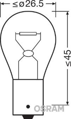 Лампа накаливания p21w 24v 21w 7511