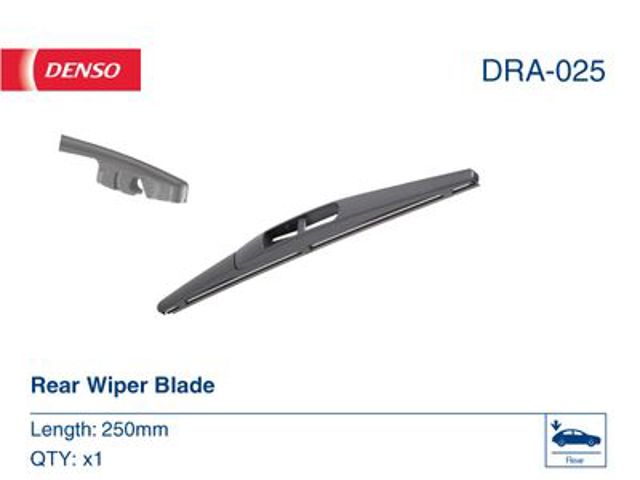 Щетка стеклоочистителя каркасная задняя denso rear 250 мм (10") DRA-025