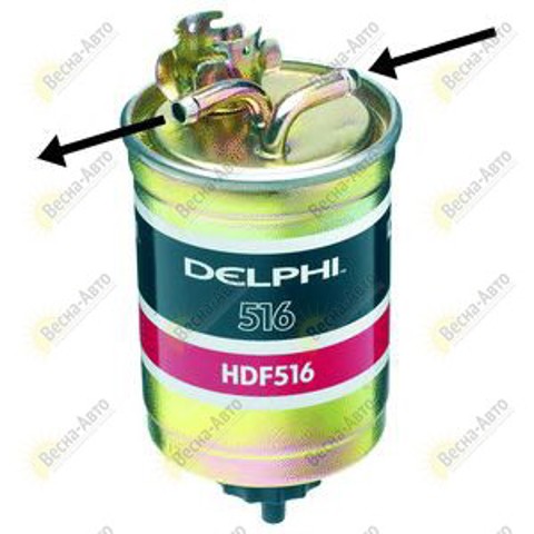 Delphi vw фільтр паливний диз. (з підогр.2 труб.) caddy 1,7/1,9 seat 1,7/1,9 skoda felicia 1,9 HDF516