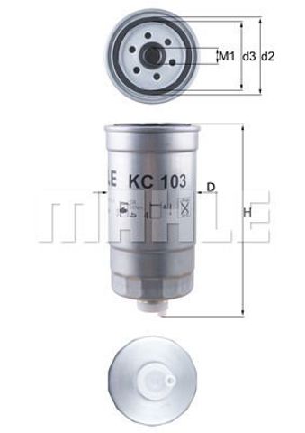 Elg5253 фільтр палива ( аналогwf8179/kc103) KC 103
