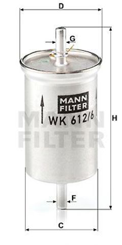 Фільтр паливний duster/logan1.5dci 06- WK 612/6