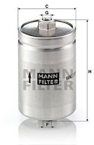 Mann-filter фільтр паливний audi a4/a6/a8/vw passat 1.6-6.0 88-10 WK 725