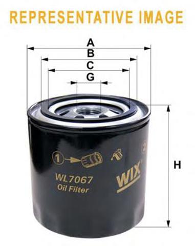 Фільтр мастильний двигуна газ дв.406, ford, toyota op533 (вир-во wix-filters ua) WL7078