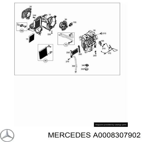 Двигун вентилятора пічки (обігрівача салону) A0008307902 MERCEDES