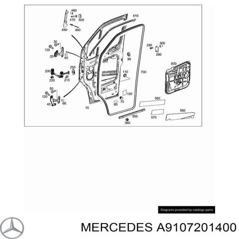 Навішування двері водія (петлі) A9107201400 MERCEDES