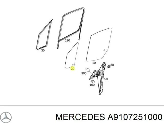 Скло трикутне дверей передніх лівоих A9107251000 MERCEDES