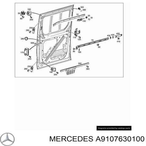 Ролик дверей бічних/зсувних, правий центральний A9107630100 MERCEDES