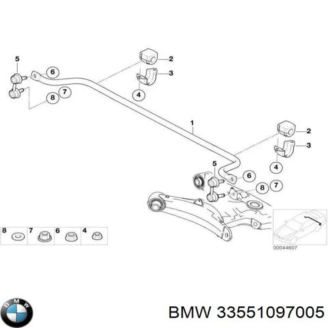 Стабілізатор задньої підвіски 33551097005 BMW