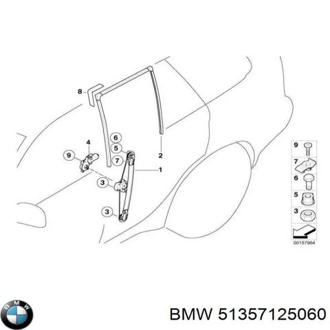 Механізм стеклопод'емника двері задньої, правої 51357125060 BMW