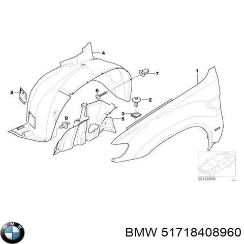 Підкрилок переднього крила, правий передній 51718408960 BMW