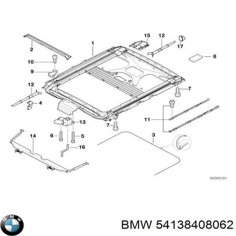 Деталі люків облицювання кузова 54138408062 BMW