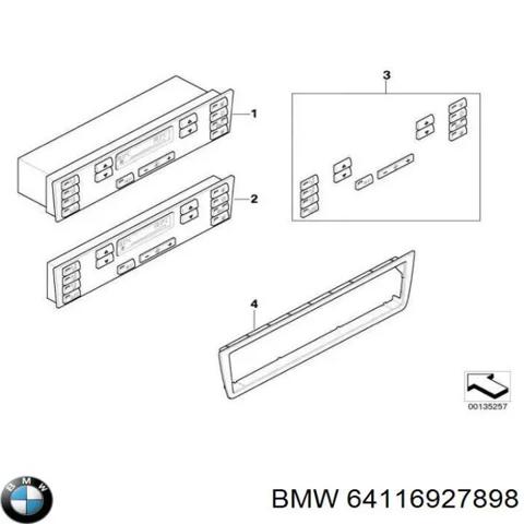 Механізм управління кондиціонером 64116927898 BMW